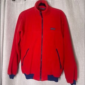 Patagonia Vintage (1980’s) Red Fleece Zip Up Jacket For Men Size M